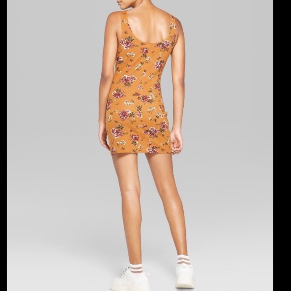 Wild Fable floral gold scoop tank dress